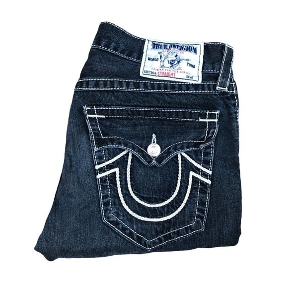 Vintage True Religion Jeans Size 32 STRAIGHT Blue - Picture 1 of 4